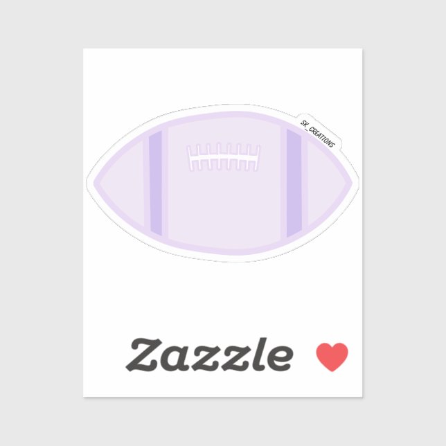 Pastel Purple Football Sticker (Sheet)