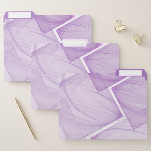 Pastel Purple Geometric Background File Folder (Set)