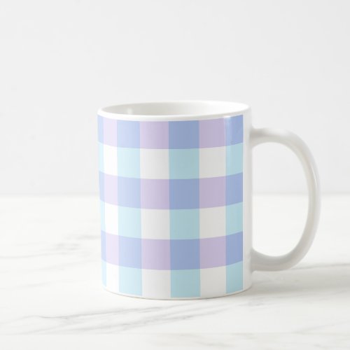 Pastel Purple Gingham Coffee Mug