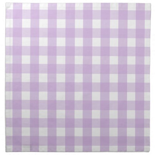Pastel Purple Gingham Pattern Napkin