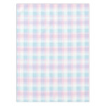 Pastel Purple Gingham Pattern Tablecloth