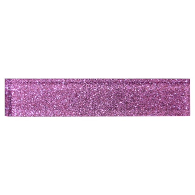 Pastel purple glitter name plate (Front)