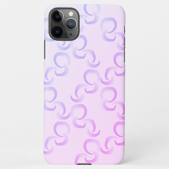 Pastel Purple Gradient Abstract Pattern  iPhone Case (Back)