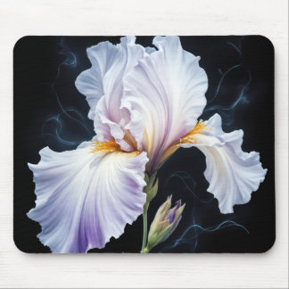 Pastel Purple Iris Blossom Mouse Pad