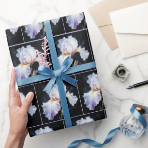 Pastel Purple Iris Blossom Wrapping Paper