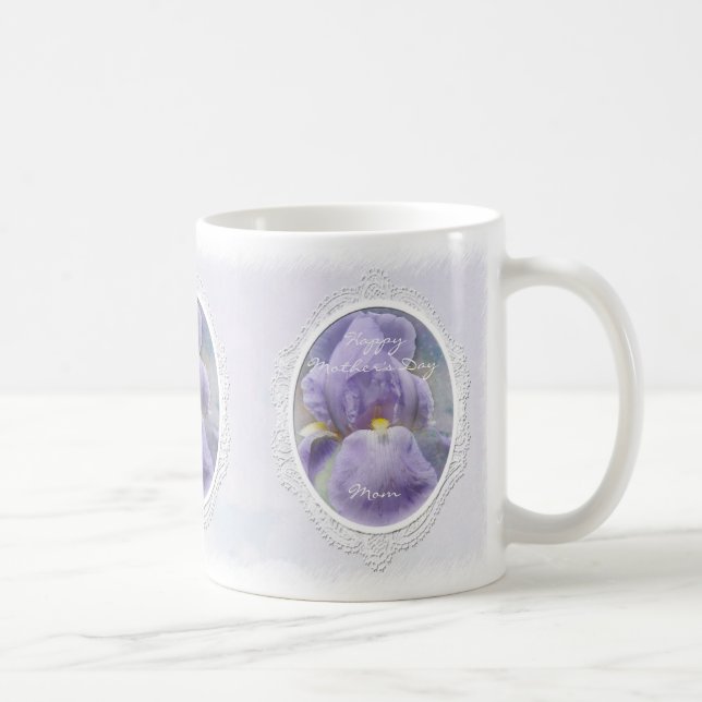 Pastel Purple Iris Mother's Day Mug (Right)