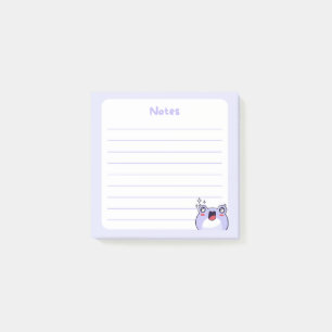 Pastel Purple Kawaii Chibi Frog with Sparkly Eyes Post-it Notes