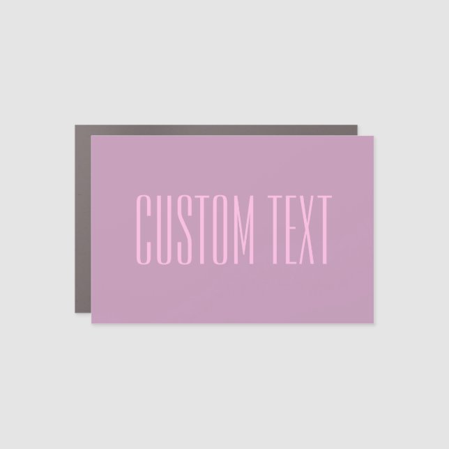 Pastel Purple & Light Pink | Modern Editable Text Car Magnet (Front)