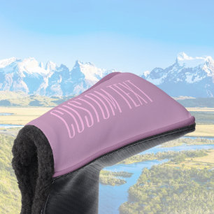 Pastel Purple & Light Pink Modern Editable Text Golf Head Cover