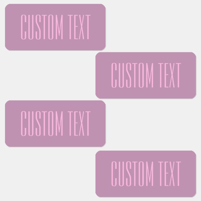 Pastel Purple & Light Pink | Modern Editable Text Labels (Group)