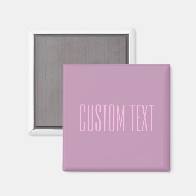 Pastel Purple & Light Pink | Modern Editable Text Magnet (Front/Back)