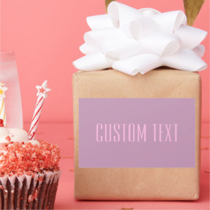 Pastel Purple & Light Pink   Modern Editable Text Rectangular Sticker