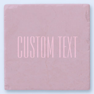 Pastel Purple & Light Pink   Modern Editable Text Stone Coaster