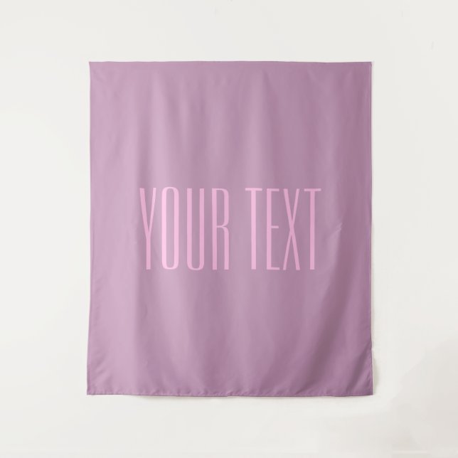Pastel Purple & Light Pink | Modern Editable Text Tapestry (Front)