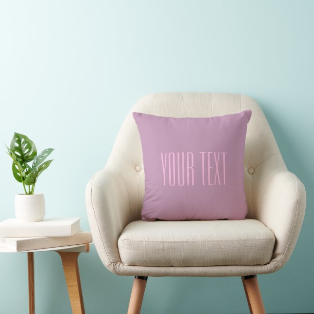 Pastel Purple & Light Pink | Modern Editable Text Throw Pillow (Chair)