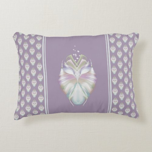 Pastel Purple Oracle Owl Accent Pillow
