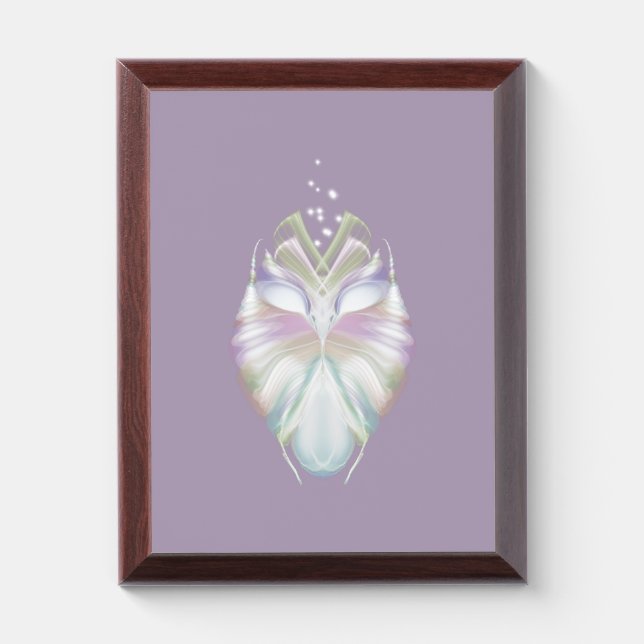 Pastel Purple Oracle Owl Award Plaque (Vertical)