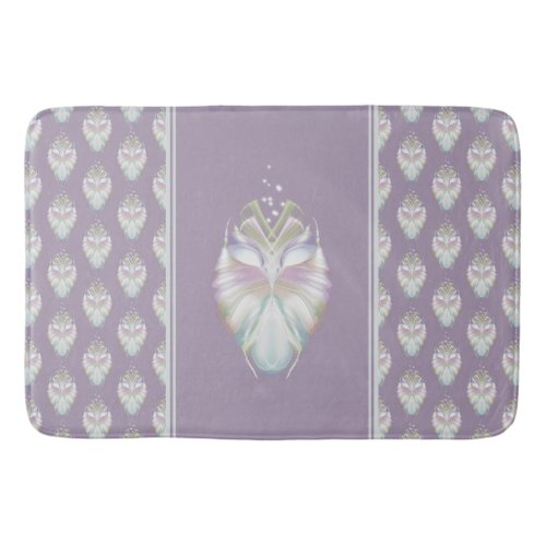 Pastel Purple Oracle Owl Bath Mat