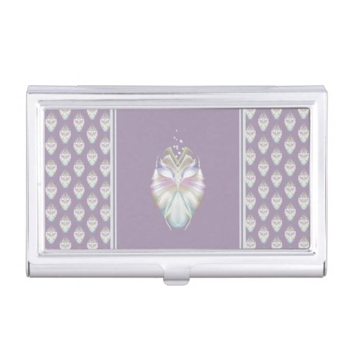 Pastel Purple Oracle Owl Business Card Case