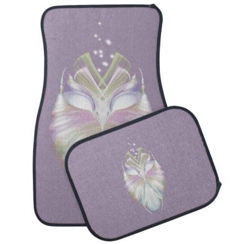 Pastel Purple Oracle Owl Car Floor Mat