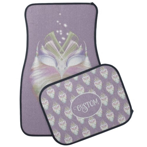 Pastel Purple Oracle Owl Car Floor Mat