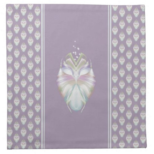 Pastel Purple Oracle Owl Cloth Napkin