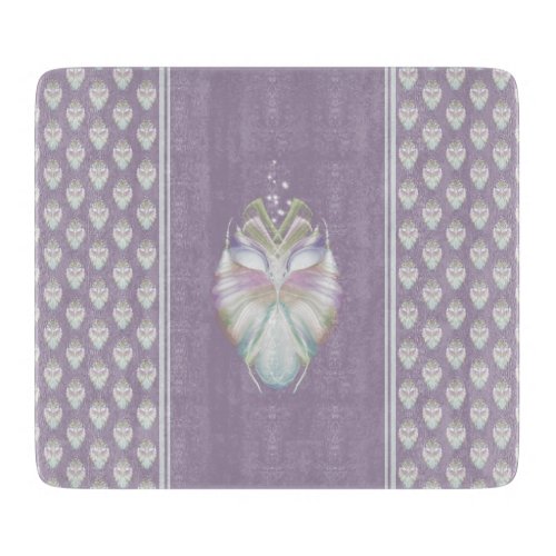 Pastel Purple Oracle Owl Cutting Board