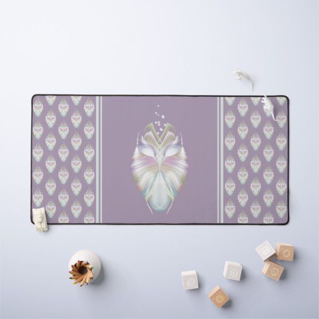 Pastel Purple Oracle Owl Desk Mat (Kids Table)