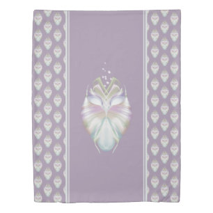 Pastel Purple Oracle Owl Duvet Cover