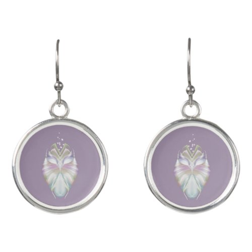 Pastel Purple Oracle Owl Earrings