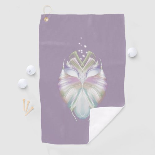 Pastel Purple Oracle Owl Golf Towel