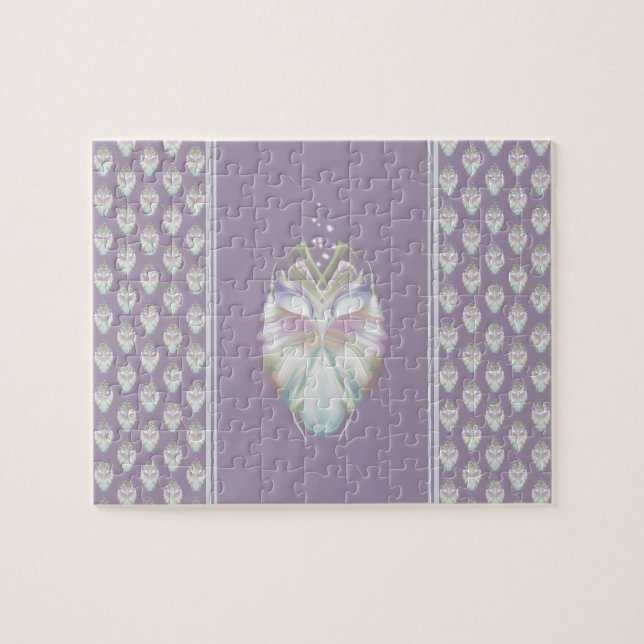Pastel Purple Oracle Owl Jigsaw Puzzle (Horizontal)