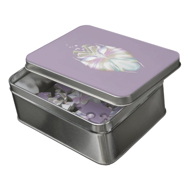 Pastel Purple Oracle Owl Jigsaw Puzzle (Lid Open)