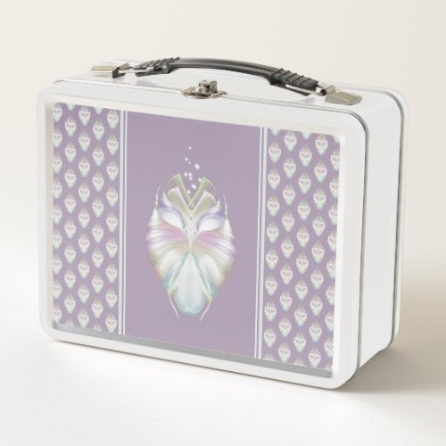 Pastel Purple Oracle Owl Metal Lunch Box