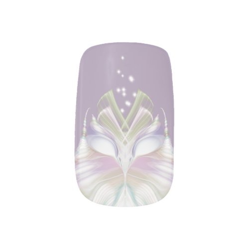 Pastel Purple Oracle Owl Minx Nail Art