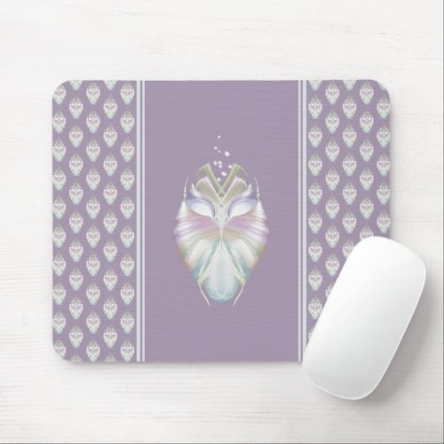 Pastel Purple Oracle Owl Mouse Pad