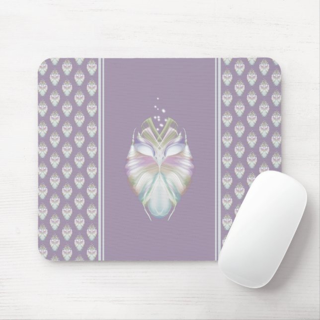 Pastel Purple Oracle Owl Mouse Pad (With Mouse)