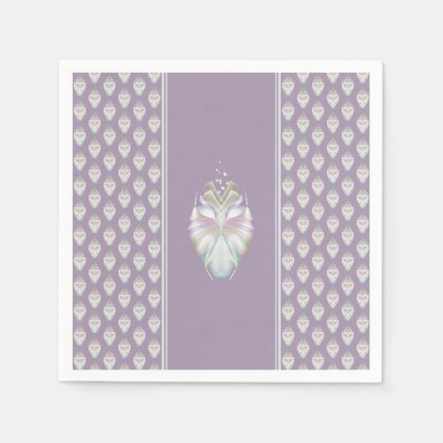 Pastel Purple Oracle Owl Napkins