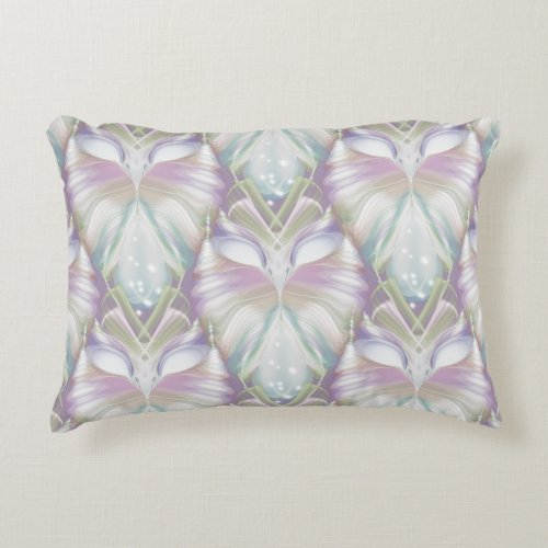 Pastel Purple Oracle Owl Pattern Accent Pillow