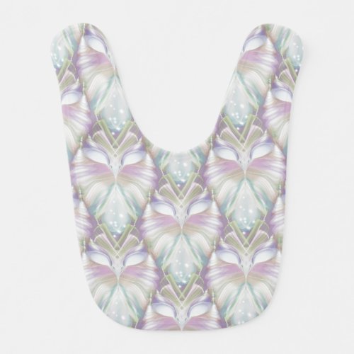 Pastel Purple Oracle Owl Pattern Baby Bib