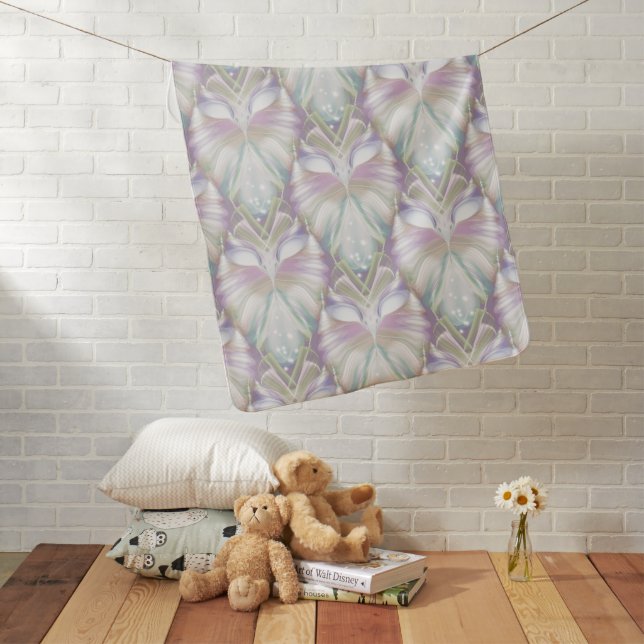 Pastel Purple Oracle Owl Pattern Baby Blanket (In Situ)