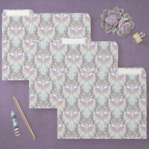 Pastel Purple Oracle Owl Pattern File Folder