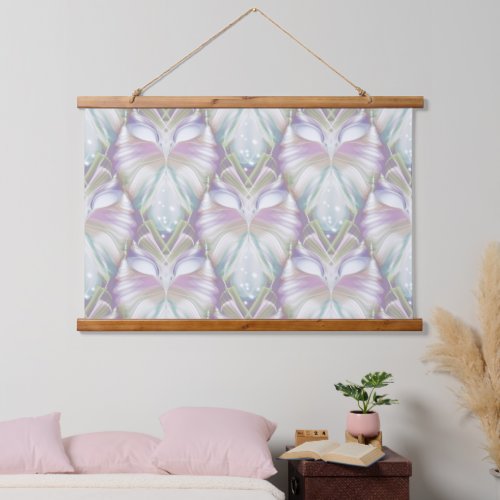 Pastel Purple Oracle Owl Pattern Hanging Tapestry