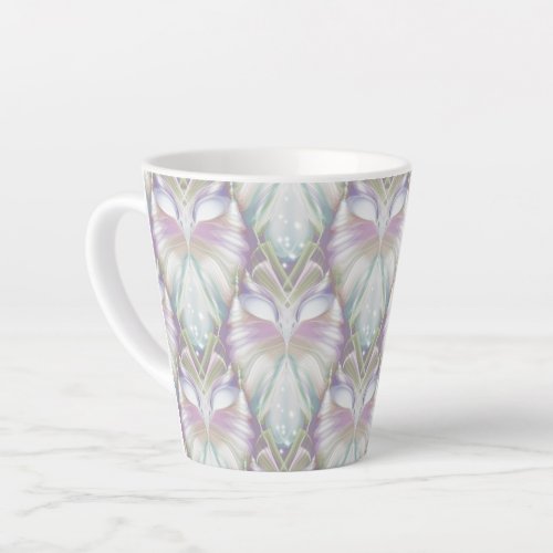 Pastel Purple Oracle Owl Pattern Latte Mug