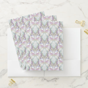 Pastel Purple Oracle Owl Pattern Pocket Folder