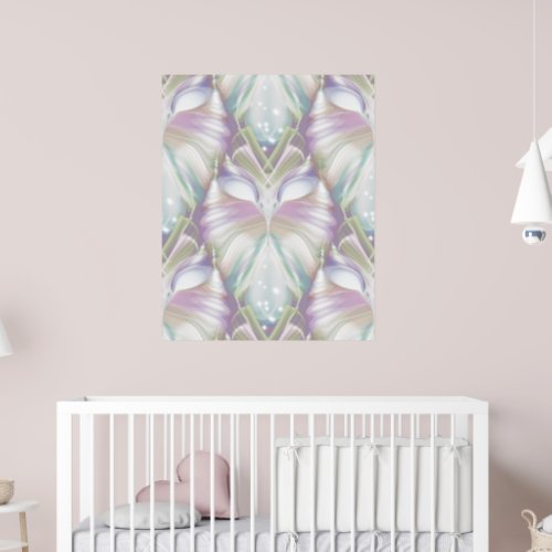 Pastel Purple Oracle Owl Pattern Poster