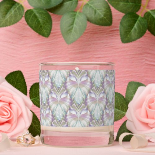 Pastel Purple Oracle Owl Pattern Scented Candle