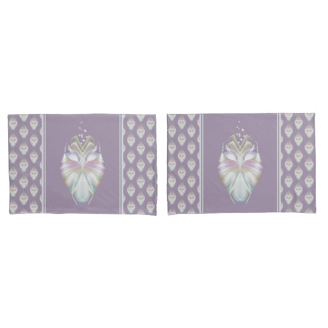 Pastel Purple Oracle Owl Pillow Case (Front-Set)