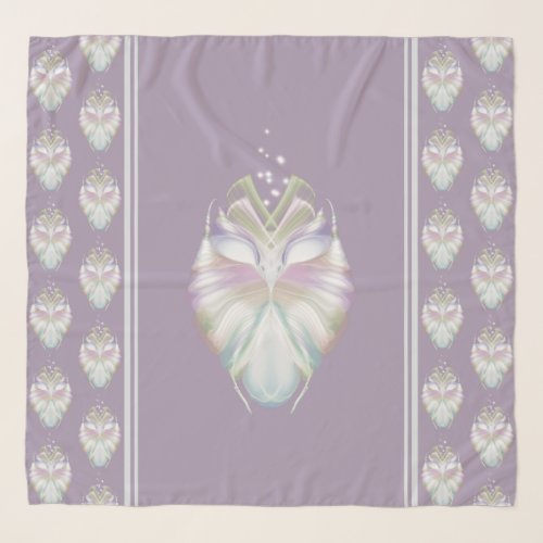 Pastel Purple Oracle Owl Scarf