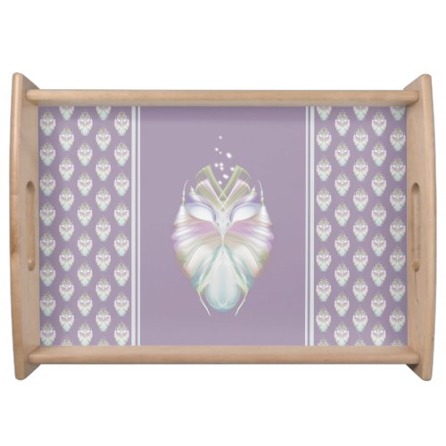 Pastel Purple Oracle Owl Serving Tray